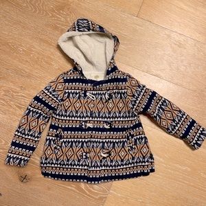 EUC Tucker and Tate fair isle Sherpa toggle coat